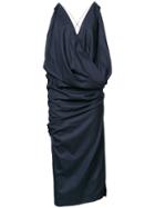 Jacquemus V-neck Open Back Dress - Blue