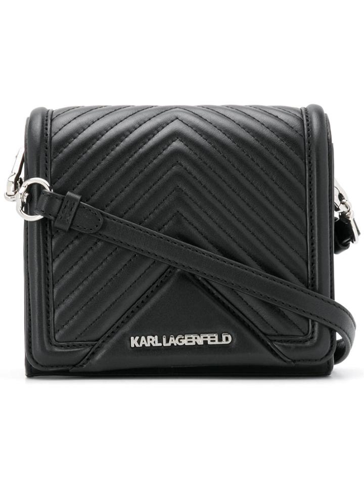 Karl Lagerfeld Klassik Quilted Small Crossbody Bag - Black
