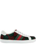 Gucci Ace Gg Terry Cloth Sneaker - Green
