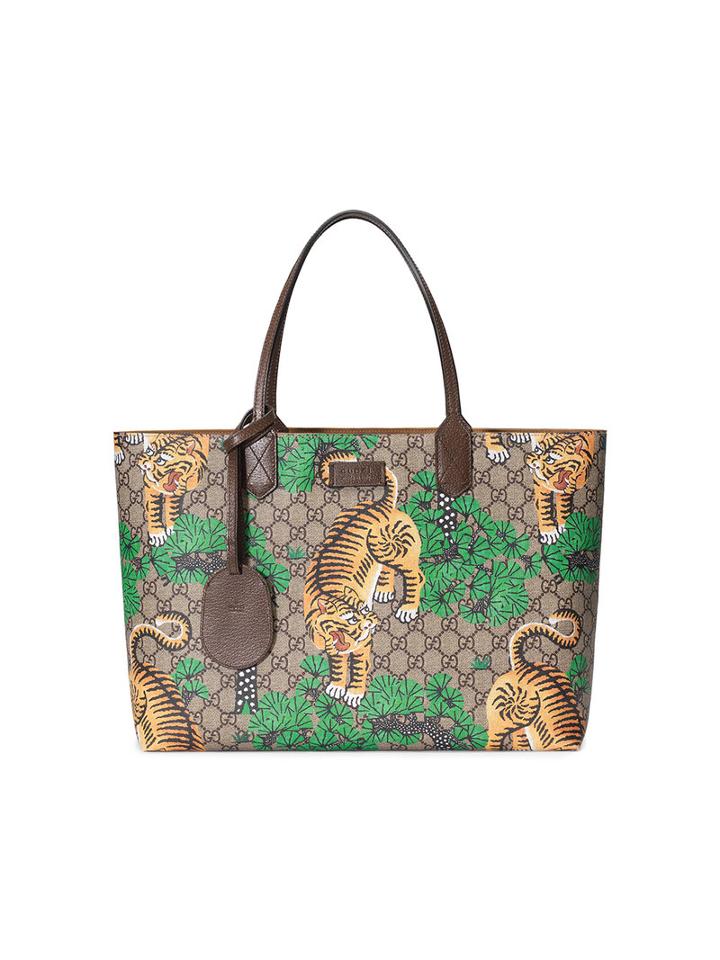 Gucci - Gucci Bengal Gg Supreme Tote - Men - Leather/canvas/microfibre - One Size, Nude/neutrals, Leather/canvas/microfibre