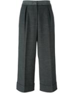 I'm Isola Marras Cuffed Trousers, Women's, Size: 42, Black, Cotton/polyester/spandex/elastane/virgin Wool