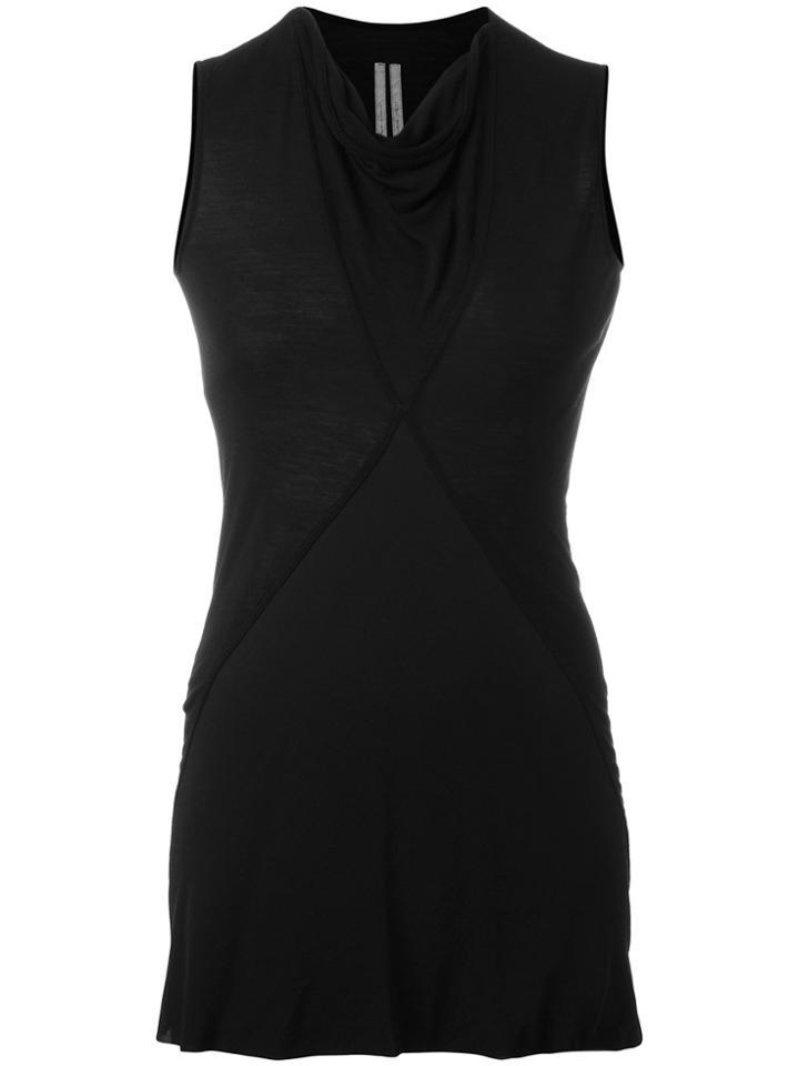 Rick Owens Cross-body Tank Top - Black