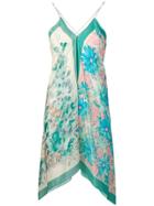 Semicouture Floral Print Longline Vest - Blue