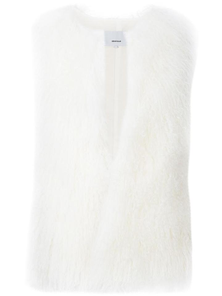 08sircus Tibetan Lambfur Gilet, Women's, Size: 1, White, Cotton/tibetan Lamb Fur