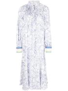 Tibi Isa Toile Edwardian Dress - Blue