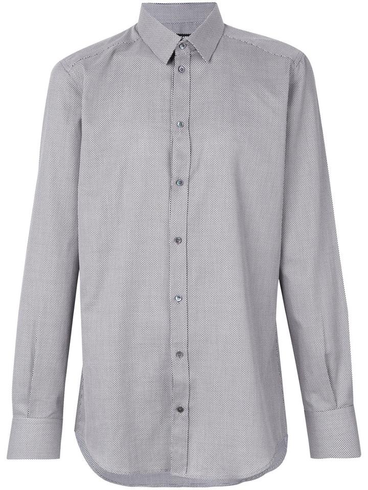 Dolce & Gabbana - Geometric Print Shirt - Men - Cotton - 41, White, Cotton
