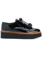 Tod's Fringed Flap Flatforms - Black