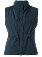 Eleventy Buttoned Vest, Women's, Size: Small, Blue, Polyamide/spandex/elastane