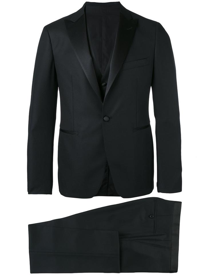 Tagliatore - Slim Cut Tuxedo - Men - Cupro/virgin Wool - 46, Black, Cupro/virgin Wool