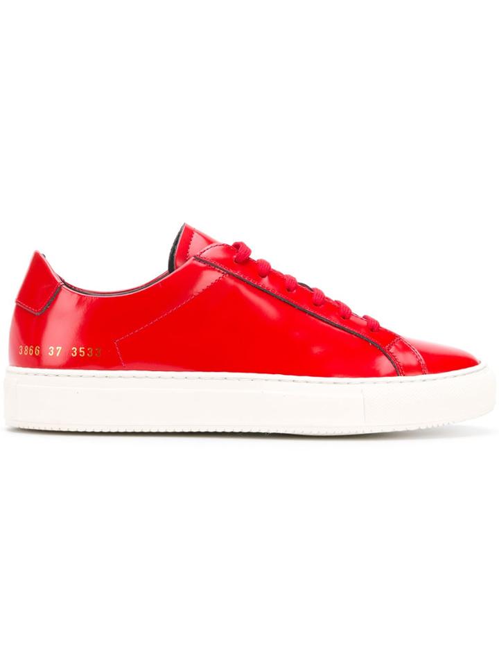 Common Projects Achilles Contrast Sole Sneakers - Red