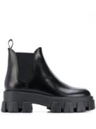 Prada Beatle Ankle Boots - Black