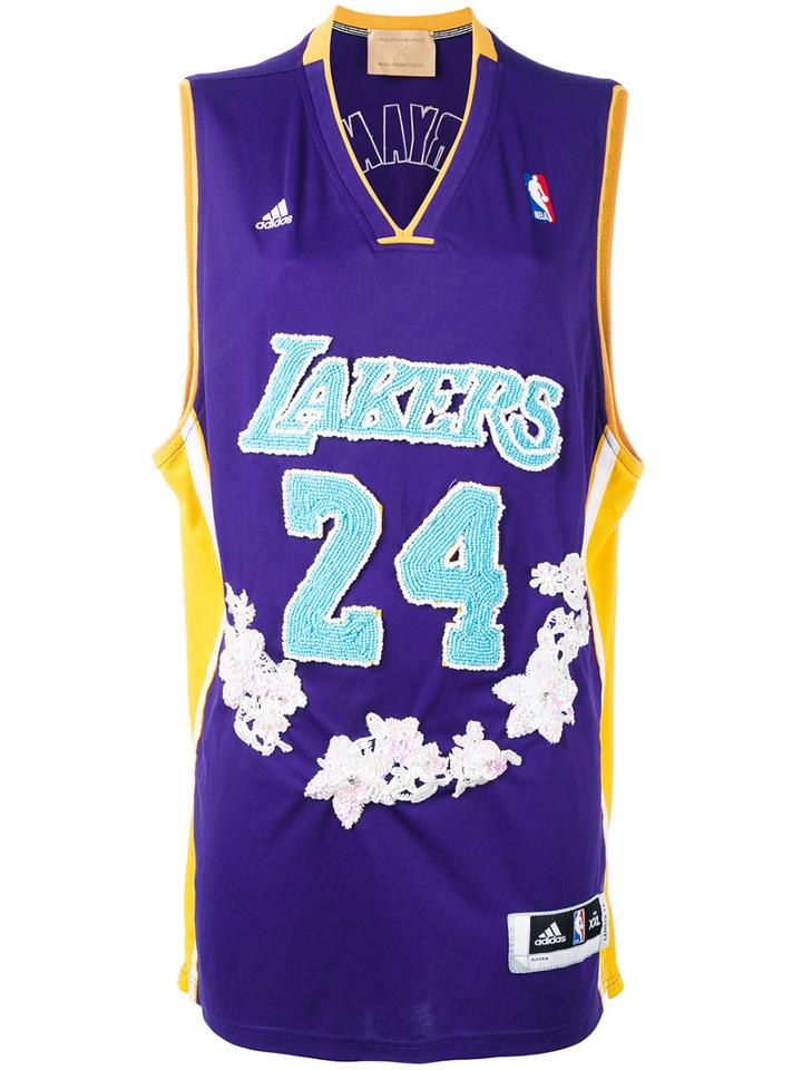 Night Market - Long Nba Embellished Tank Top - Women - Polyester - One Size, Women's, Pink/purple, Polyester