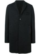 Harris Wharf London Single Breasted Coat, Men's, Size: 50, Grey, Virgin Wool/polyamide