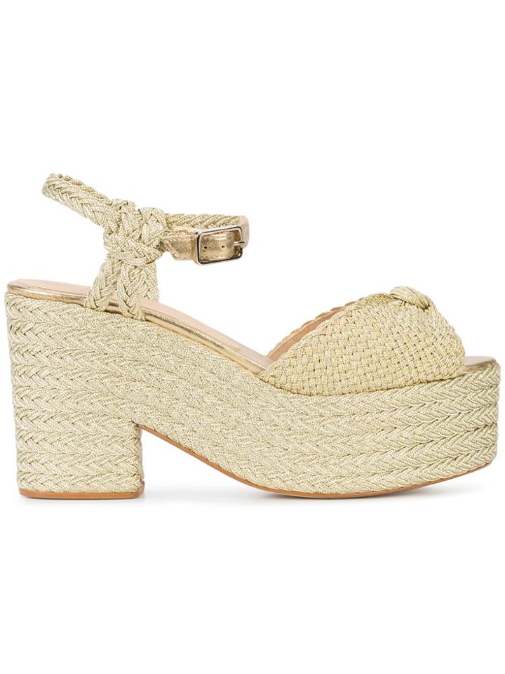 Castañer Xilema Wedge Espadrilles - Metallic