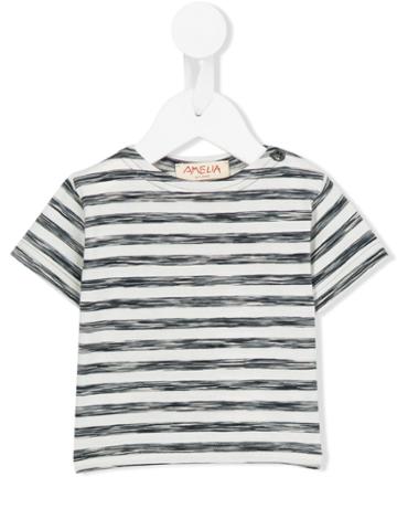 Amelia Milano Striped T-shirt, Boy's, Size: 18-24 Mth, White