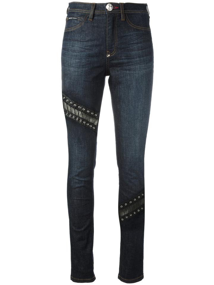Philipp Plein - Skinny Jeans - Women - Cotton/spandex/elastane - 26, Women's, Blue, Cotton/spandex/elastane
