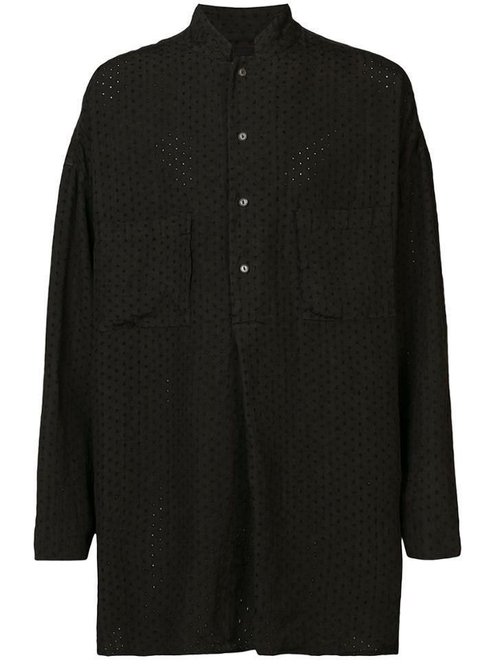 Forme D'expression Embroidered Pullover Shirt - Black