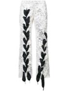 Marques'almeida - Cross-stitched Trousers - Women - Cotton/polyamide/polyester - 2, White, Cotton/polyamide/polyester