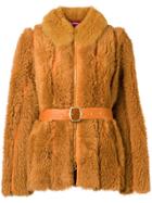 Sies Marjan Belted Shearling Jacket - Brown