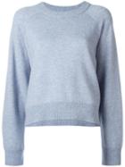 T By Alexander Wang Cropped Jumper, Women's, Size: Small, Blue, Cashmere/wool