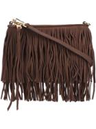 Rebecca Minkoff Fringed Cross Body Bag, Women's, Brown, Suede/polyester