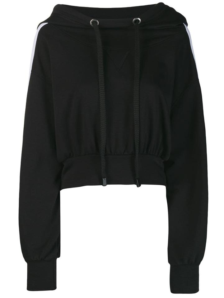 No Ka' Oi Oversized Cropped Hoodie - Black