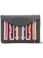 Lizzie Fortunato Jewels - Embroidered Envelope Clutch - Women - Leather - One Size, Black, Leather