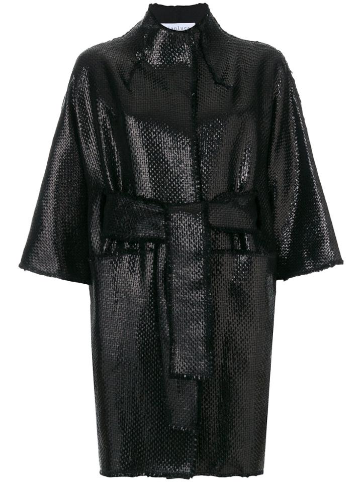 Gianluca Capannolo Cropped Sleeves Coat - Black