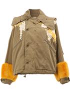 Gucci Embellished Cropped Hooded Jacket - Green