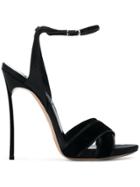 Casadei Crossover Strap Sandals - Black