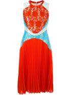 Christopher Kane Lace Insert Dress, Women's, Size: 8, Red, Polyester/polyamide/spandex/elastane/silk