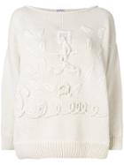 Loewe Cashmere Anchor Motif Handknitted Sweater - Nude & Neutrals