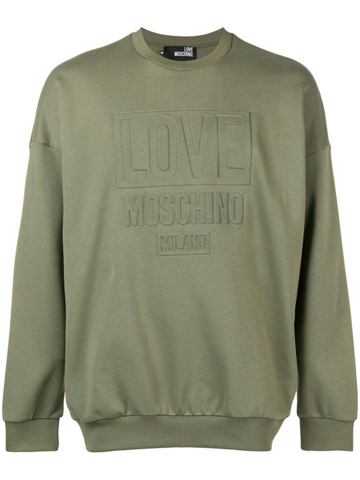 Love Moschino Embossed Logo Sweatshirt - Green