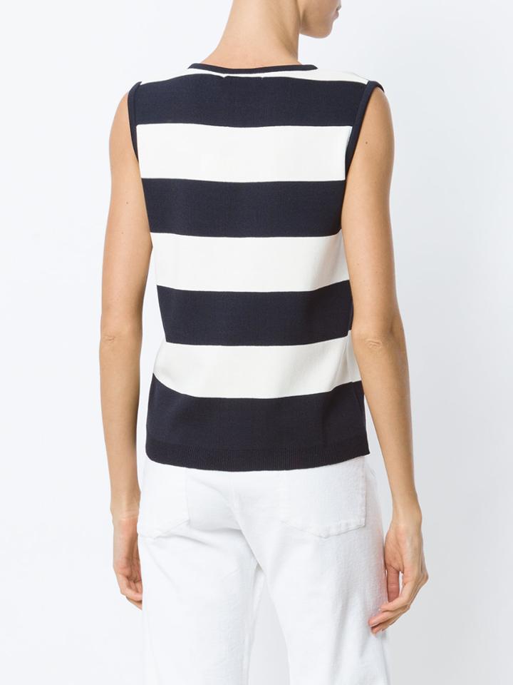 Egrey Dallas Striped Tricot Top - Black