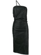 Romeo Gigli Pre-owned Draped Asymmetric Midi Dress - Black
