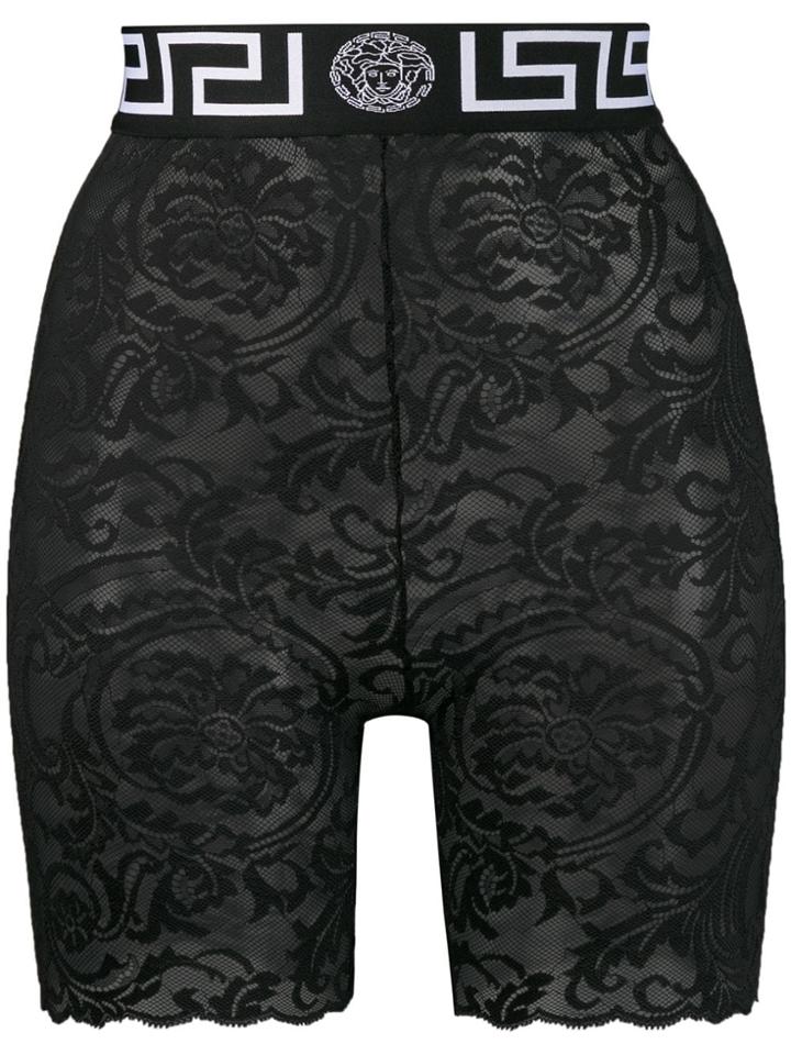 Versace Short Lace Leggings - Black
