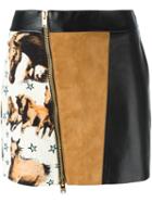 Fausto Puglisi Mini Jupe Skirt, Women's, Size: 42, Black, Silk/acetate/lamb Skin