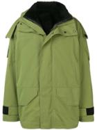 Yves Salomon Army Hooded Rain Jacket - Green