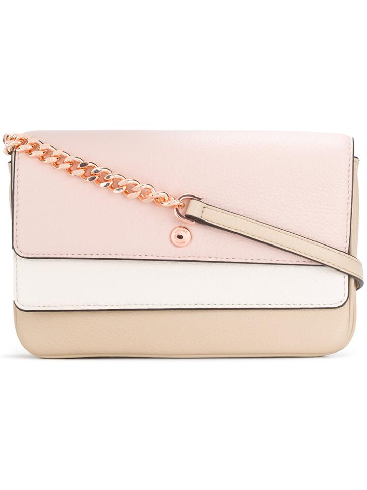 Michael Kors Collection Triple Flap Crossbody Bag - Pink & Purple