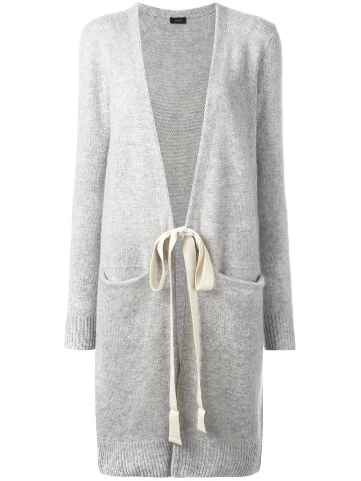 Joseph Tied Midi Cardigan, Women's, Size: Xs, Grey, Cashmere