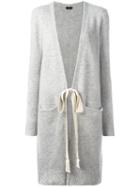 Joseph Tied Midi Cardigan, Women's, Size: Xs, Grey, Cashmere