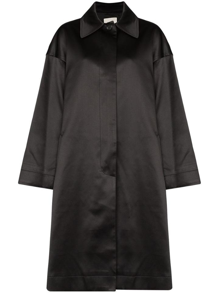 We11done Single Breasted Trench Coat - Black