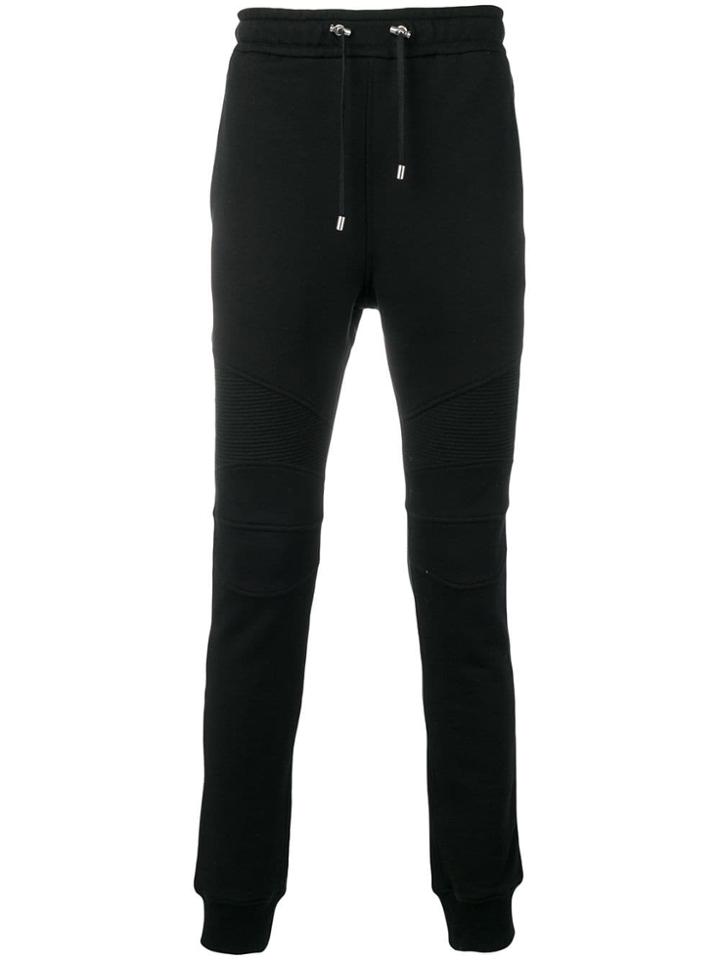 Balmain Biker Track Trousers - Black