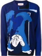 Iceberg Crew-neck Printed Sweater - Blue