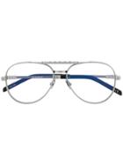 Hublot Eyewear Aviator Frame Glasses - Silver