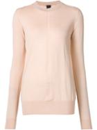 Vera Wang Contrast Panel Jumper, Women's, Size: Large, Nude/neutrals, Silk/wool