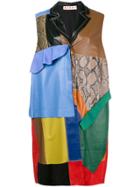 Marni Patchwork Sleeveless Coat - Blue