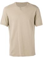 Transit Button Detail T-shirt, Men's, Size: Small, Nude/neutrals, Cotton/linen/flax