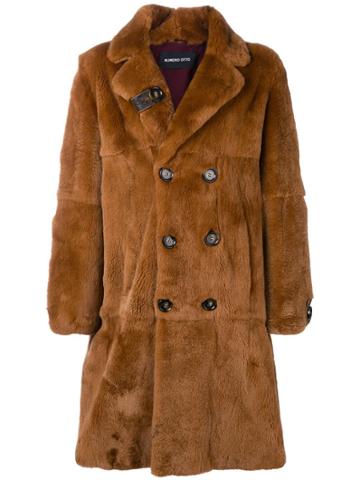 Numerootto Double Breasted Coat - Brown