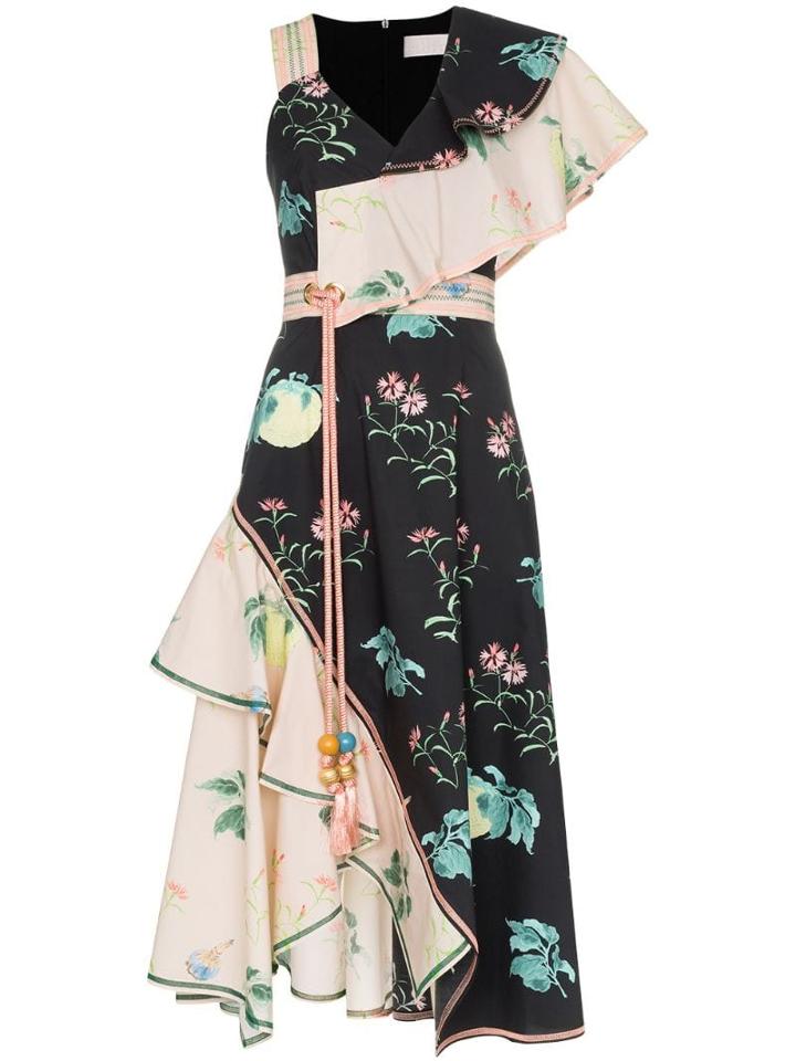 Peter Pilotto Asymmetric Floral Dress - Multi
